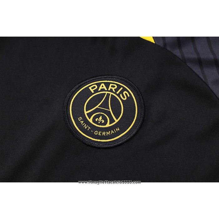 Tuta da Track Paris Saint-Germain Jordan Manica Corta 2023 2024 Nero - Pantalon Corto